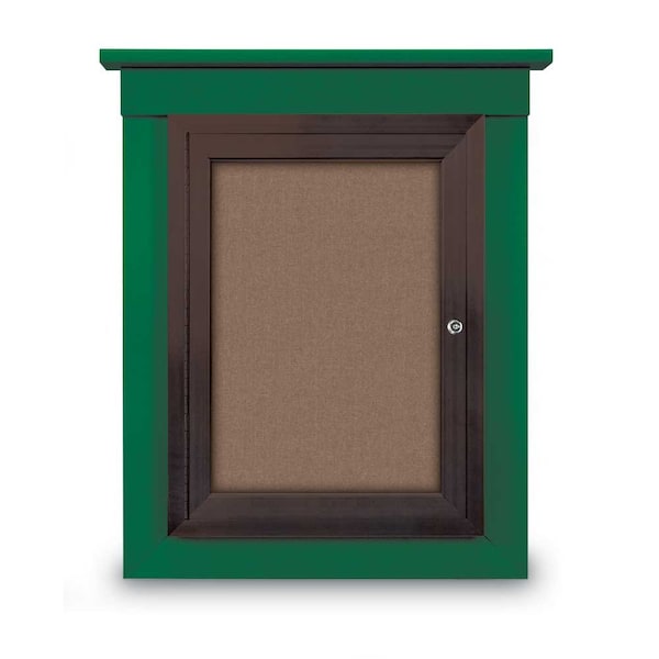 60"x48" 2-Door Enclosed Letterboard, Grey Vinyl/Lt Oak